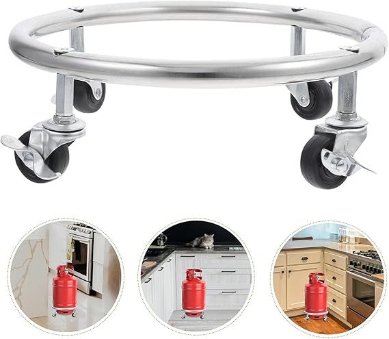 HCM Movable Gas Cylinder Trolley (black colour) Metal