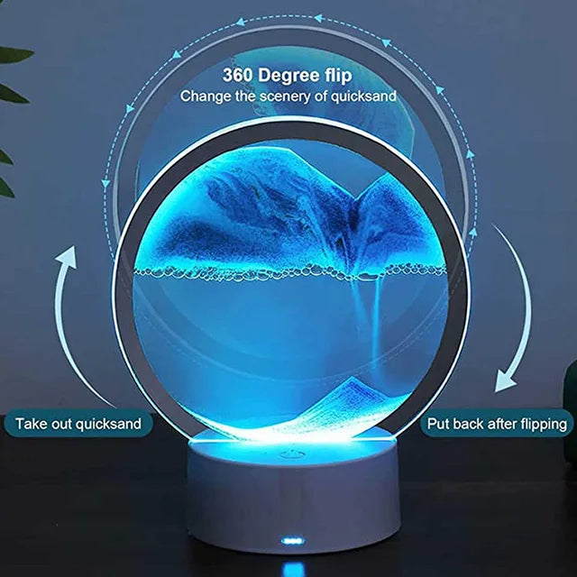 Led Sandscape Lamp 3d Moving Sand