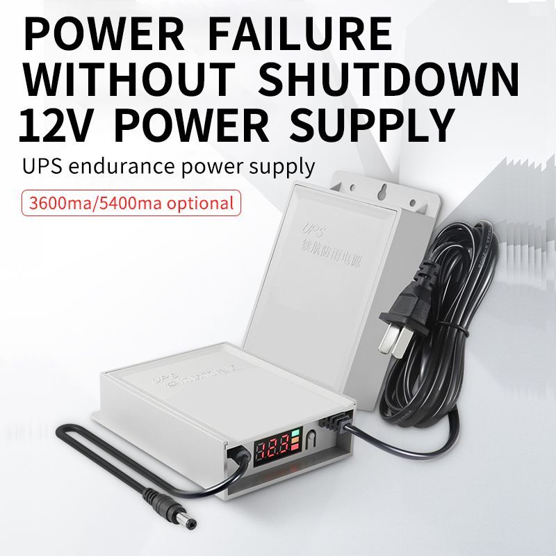 DC-12V Mini UPS upto 4 Hour Battery backup, Fireproof, Waterproof, LED Display, use in wifi Router and cctv cameras and UPS can run on anything with 12 volt