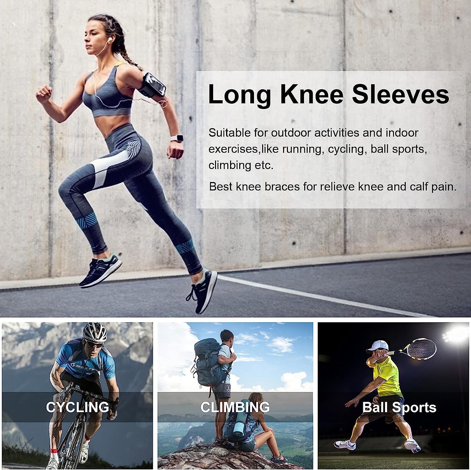 HCM Long PainGuard Knee Support Sleeve