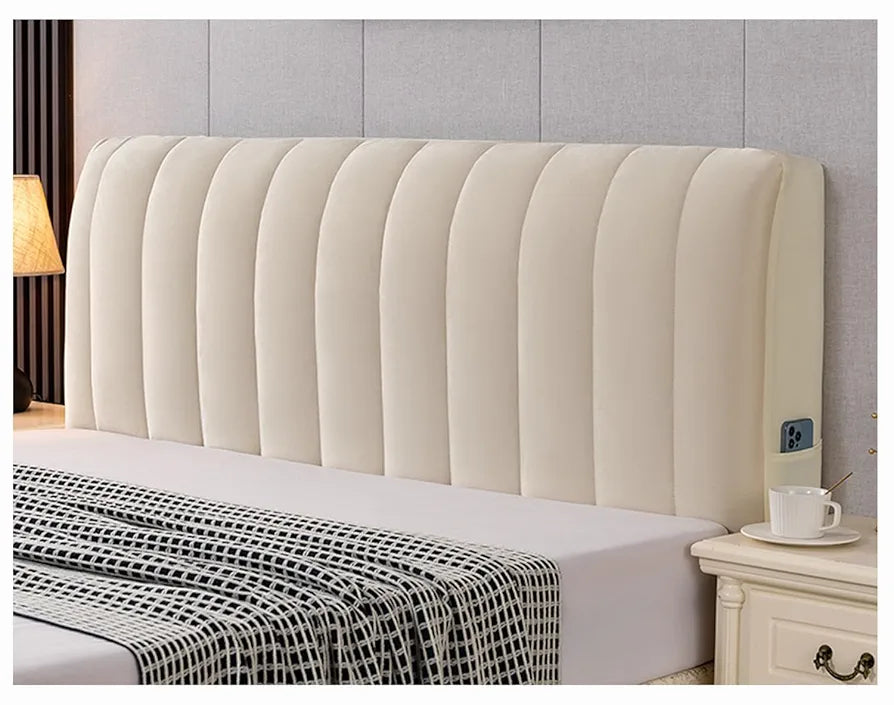 Designer Padded Plush Bed Headboard Velvet Cover King Size (Width:72 inch x Height:30 inch)