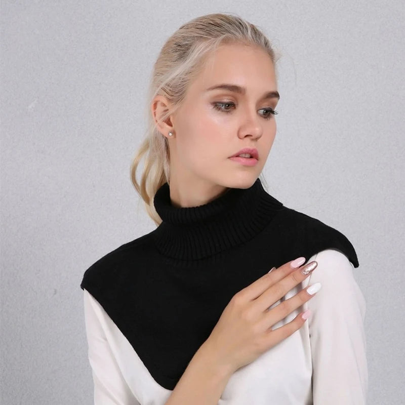 Stay Warm & Stylish This Winter ❄️ Luxury Cashmere Knitted Turtleneck Scarf for Women